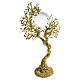 Ostensorio rami cristalli verdi ULIVO 48 cm placcato oro 18Kt Pical Arte Creazioni s1