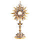 Monstrance with blue and red stones, angels and crown, 75 cm for Magna Host s1