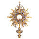 Monstrance with blue and red stones, angels and crown, 75 cm for Magna Host s5