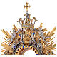 Monstrance with blue and red stones, angels and crown, 75 cm for Magna Host s8