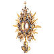 Monstrance with blue and red stones, angels and crown, 75 cm for Magna Host s9