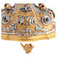 Monstrance with blue and red stones, angels and crown, 75 cm for Magna Host s13