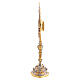 Monstrance with blue and red stones, angels and crown, 75 cm for Magna Host s14
