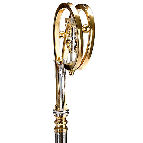 Bischofsstab Messing  Kruzifix 8