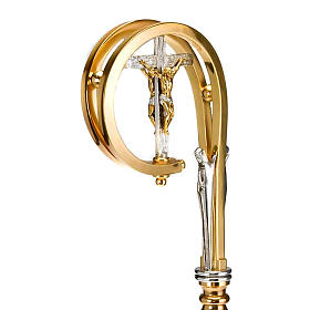 Báculo de bispo haste latão com crucifixo s1