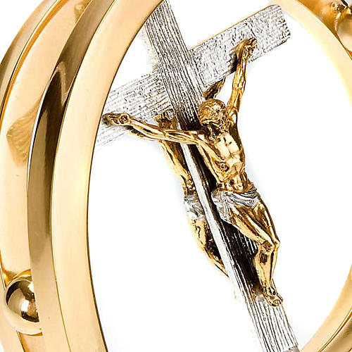 Báculo de bispo haste latão com crucifixo 4