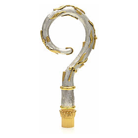 Pastorał drążek mosiądz liście drzewa oliwneg s1