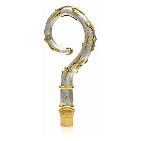 Pastorał drążek mosiądz liście drzewa oliwneg s2