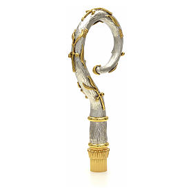 Pastorał drążek mosiądz liście drzewa oliwneg s3