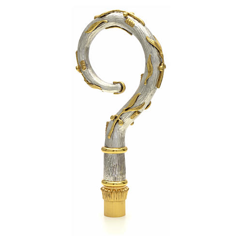 Pastorał drążek mosiądz liście drzewa oliwneg 2