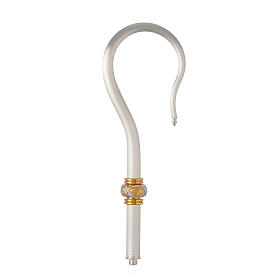 Pastorał drążek mosiądz winogrona posrebrzany s1