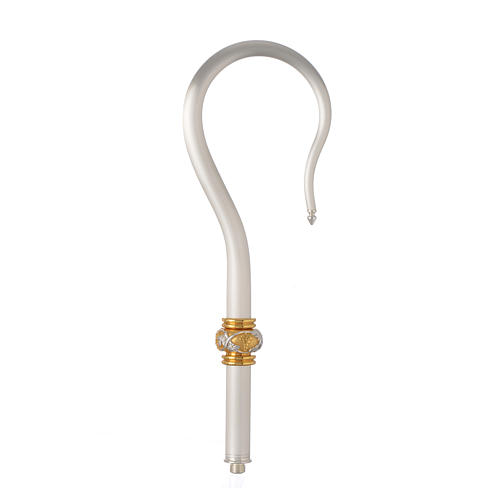 Pastorał drążek mosiądz winogrona posrebrzany 1