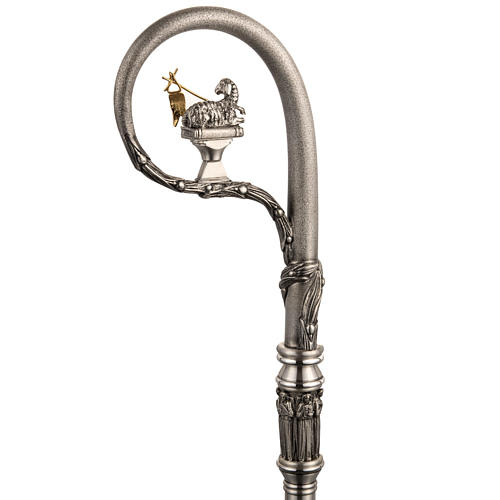 Crozier with olive leaves, angels and lamb symbols 7