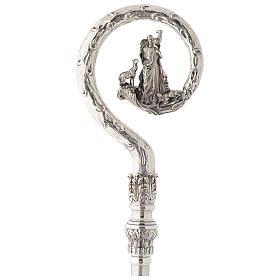 Crozier in chiselled brass representing the Good Shepherd