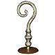 Crozier in chiselled brass with floral pattern s1