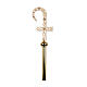 Molina Pastoral staff in golden brass with image of the Passion s1