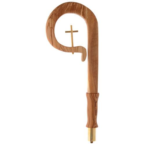 Olive wood crozier with cross 1