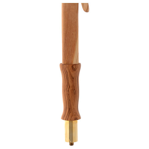 Olive wood crozier with cross 4