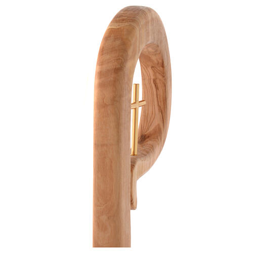 Olive wood crozier with cross 6