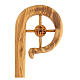 Olive wood crozier with cross and IHS s2