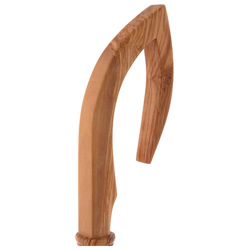 Olive wood crozier with metal parts 2