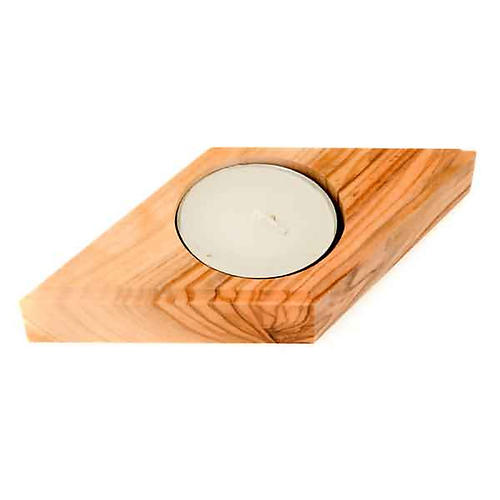 Olive wood star candle-holder 4