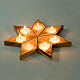 Olive wood star candle-holder s2