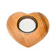 Wooden heart candle-holder s1