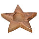 Olive wood candle-holder star s1