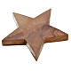 Olive wood candle-holder star s2