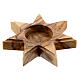Olive wood candle-holder 7 point star s1