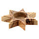 Olive wood candle-holder 7 point star s3