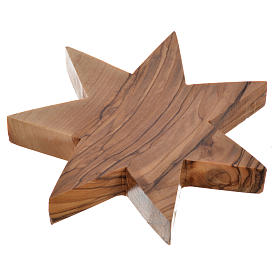 Chandelier en bois d'olivier , étoile 7 pointes s3