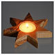 Chandelier en bois d'olivier , étoile 7 pointes s4