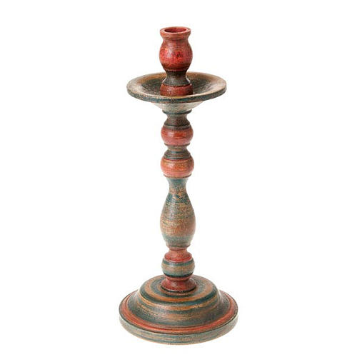 Coloured wood candle-holder 1