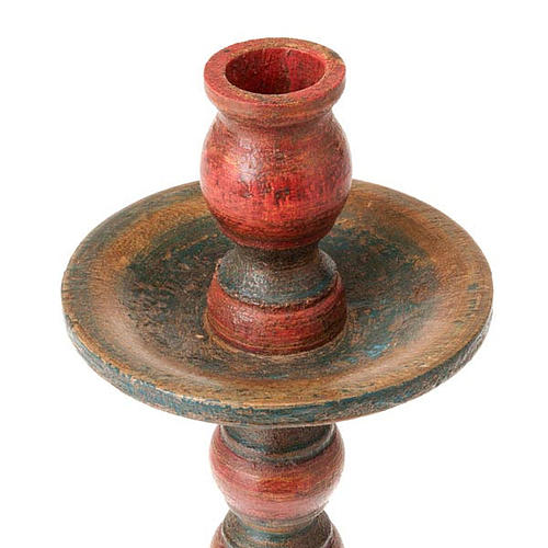 Coloured wood candle-holder 2