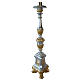 Candlestick in wood, gold and silver leaf s1