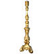 Candeliere legno foglia oro intaglio a mano 160 cm s1
