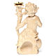 Candle holder with angels, natural wax Valgardena wood s5