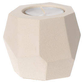 Prism shape candle in clay by Centro Ave, 6.5cm