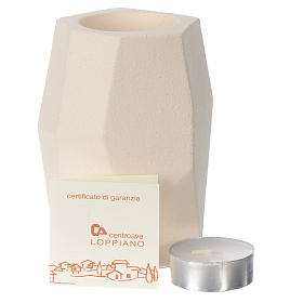 Candle with nativity in clay by Centro Ave, 11cm s4