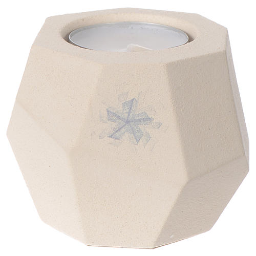 Prism shape Christmas candle in clay by Centro Ave, 6.7cm 1
