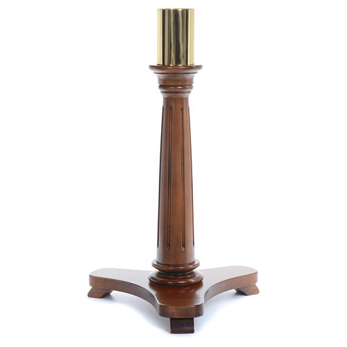 Candle holder in walnut wood 1
