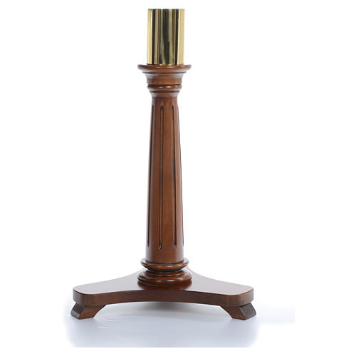 Candle holder in walnut wood 3