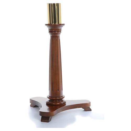 Candle holder in walnut wood 4