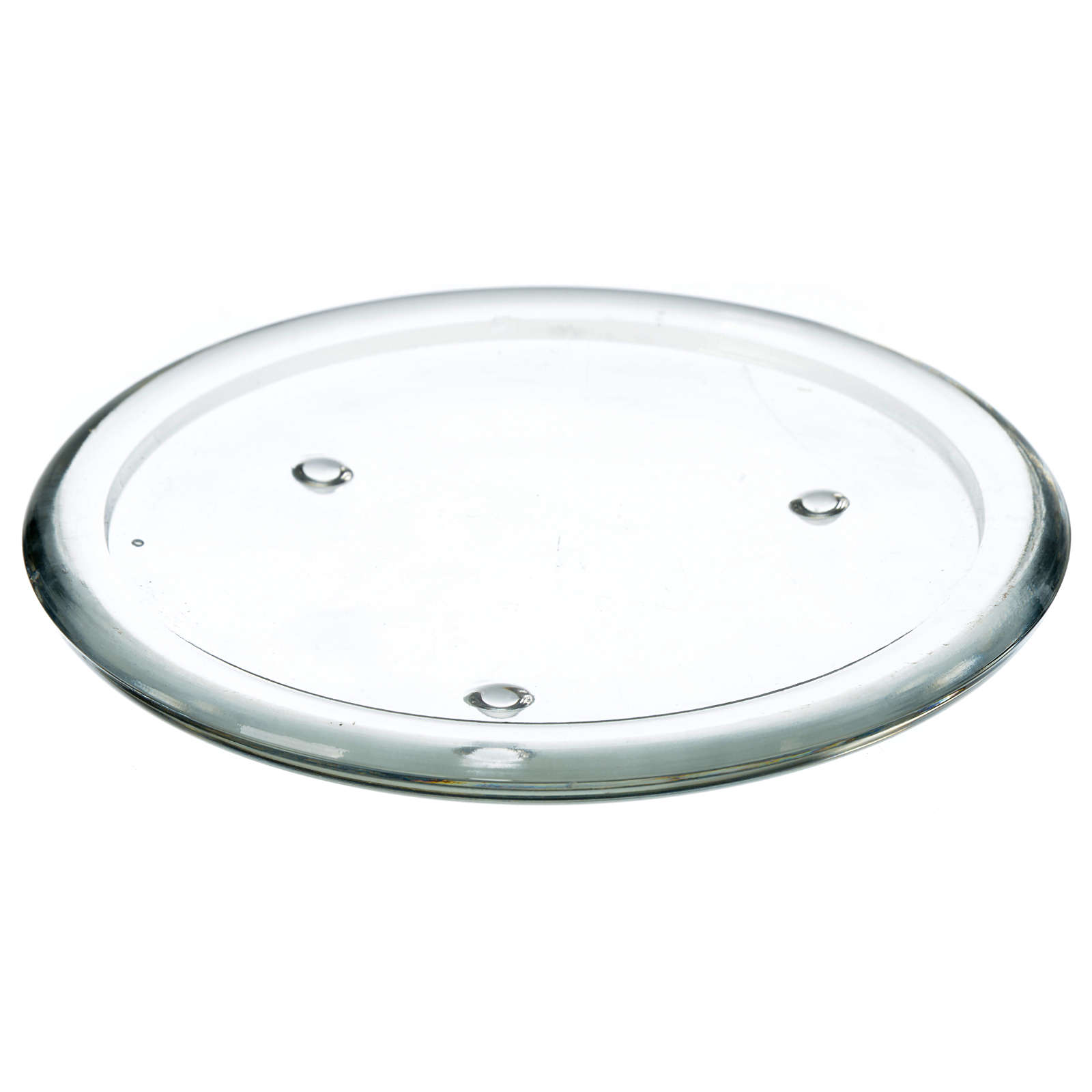 Candle plate in glass 12.5 cm online sales on HOLYART.co.uk