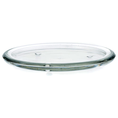 Candle plate in glass 12.5 cm 4