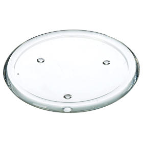 Portavelas y candeleros: Plato de vidrio para velas 12,5 cm