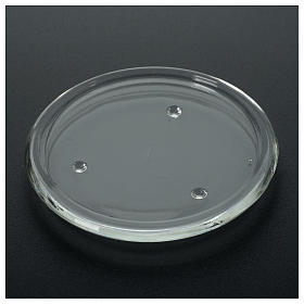 Portacandele, Portalumini: Piattino in vetro per candele 12,5 cm Portacandele, Portalumini: Piattino in vetro per candele 12,5 cm