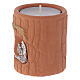 Candle holder in terracotta from Deruta with Nativity s2